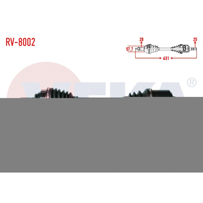 KOMPLE AKS SOL ON LAND ROVER FREELANDER (LN) 2.0 TD UZUNLUK 631mm 1998-2007