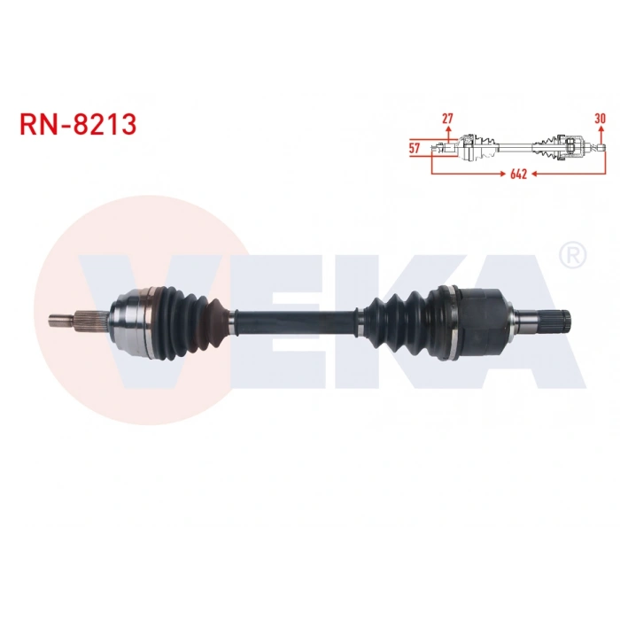 KOMPLE AKS SOL ON RENAULT LAGUNA III 2.0 DCI - 2.0i 16v A-T UZUNLUK 642mm 2007-