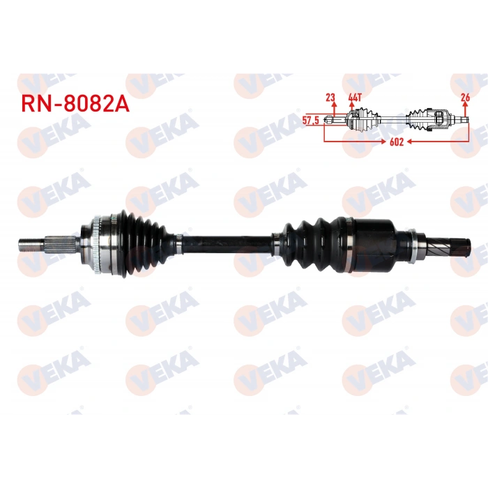 KOMPLE AKS SOL ON RENAULT THALIA II 1.5 DCI ABSLI 44 DIS UZUNLUK 602mm 2008-