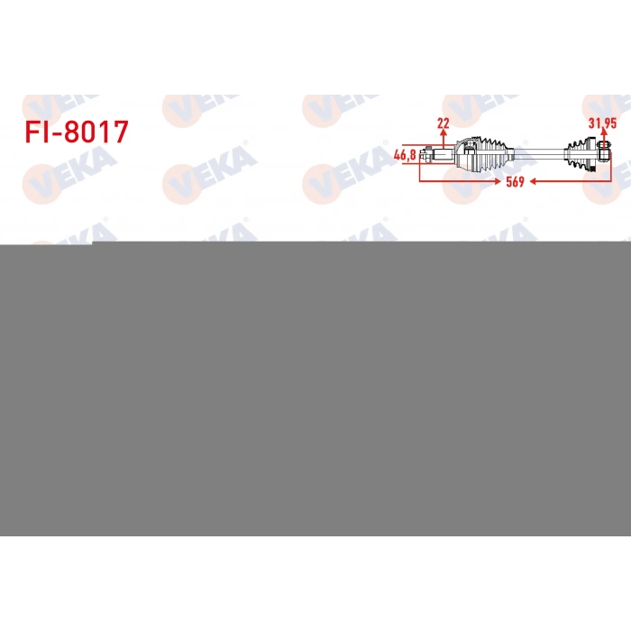 KOMPLE AKS SOL ON UZUNLUK 569 mm FIAT TEMPRA 1.4i - 1.6i 1992-1999