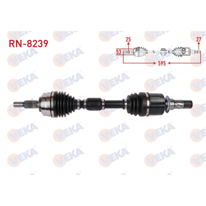 KOMPLE AKS SOL ON UZUNLUK 595mm RENAULT CLIO V 1.3 Tce A-T 2019-