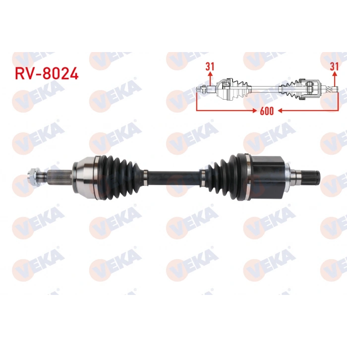 KOMPLE AKS SOL ON UZUNLUK 600mm LAND ROVER DISCOVERY SPORT (L550) 2.0 D 2015-