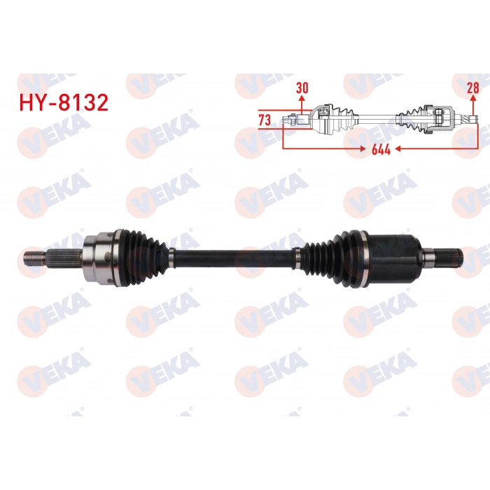 KOMPLE AKS SOL ON UZUNLUK 644mm HYUNDAI TUCSON 1.6 CRDi 2020-