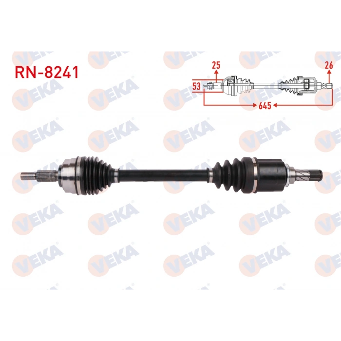 KOMPLE AKS SOL ON UZUNLUK 645mm RENAULT CLIO V 1.5 BLUE DCI M-T 2020-