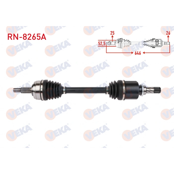 KOMPLE AKS SOL ON UZUNLUK 646mm RENAULT EXPRESS 1.5 BlueDCi M-T 2021-