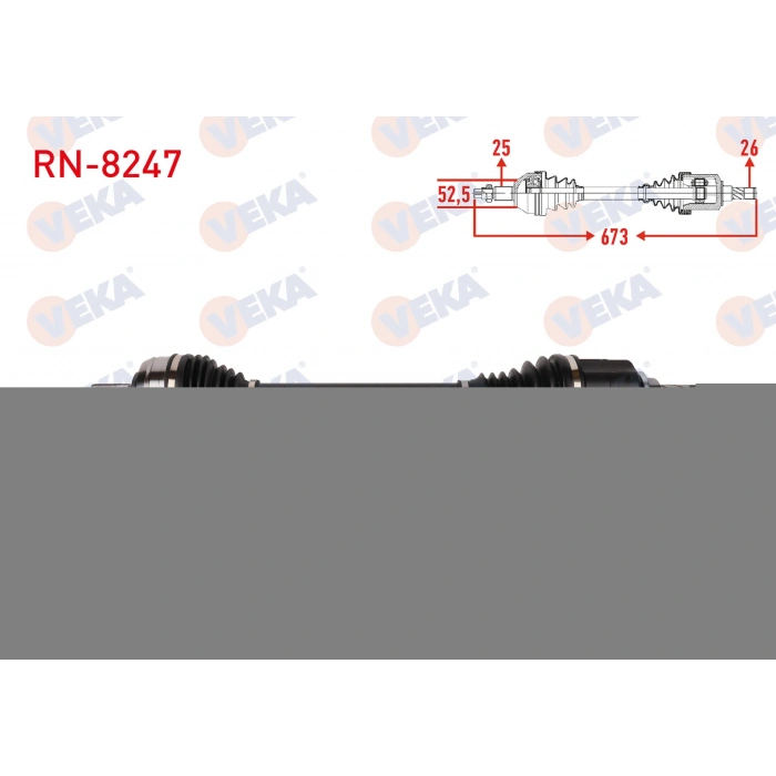 KOMPLE AKS SOL ON UZUNLUK 673mm RENAULT CAPTUR I 1.3 TCE M-T 2018-