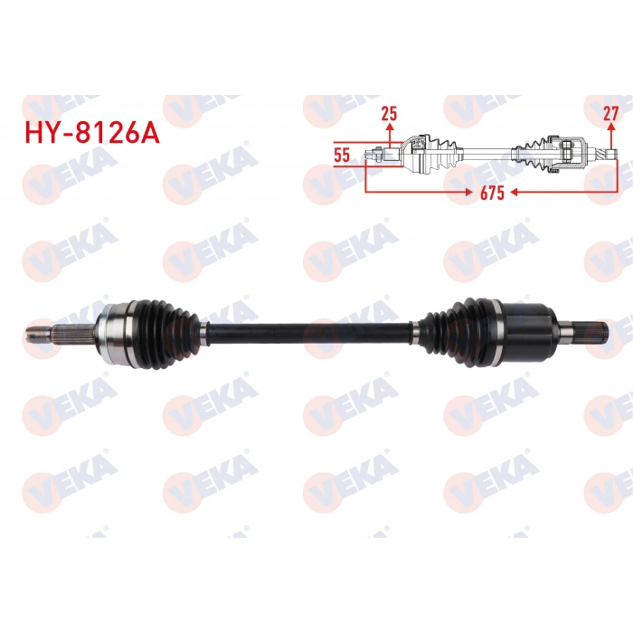KOMPLE AKS SOL ON UZUNLUK 675mm HYUNDAI i20 1.4 6 A-T 2021-