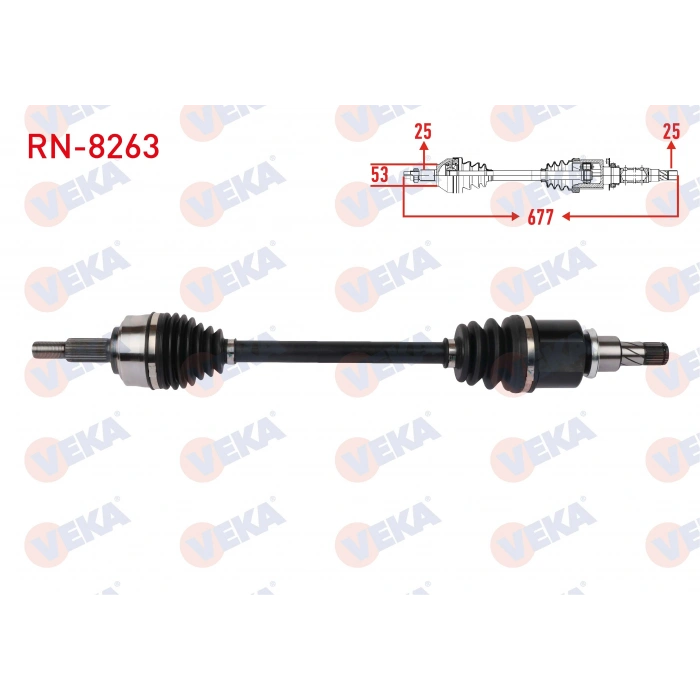 KOMPLE AKS SOL ON UZUNLUK 677mm RENAULT TALIANT 1.0 TCe 2021-