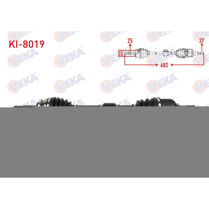 KOMPLE AKS SOL ON UZUNLUK 682mm KIA STONIC 1.0 T-GDI 7 DCT 2017-