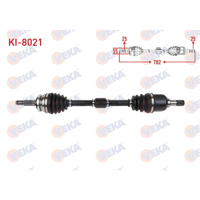 KOMPLE AKS SOL ON UZUNLUK 702mm KIA STONIC 1.0 T-GDI 6 M-T 2017-