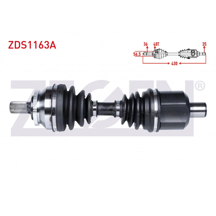 KOMPLE AKS SOL ON VOLVO S80 I (TS, XY) 2.8 T6 A-T ABSLI 48 DIS UZUNLUK 430 1998-2006