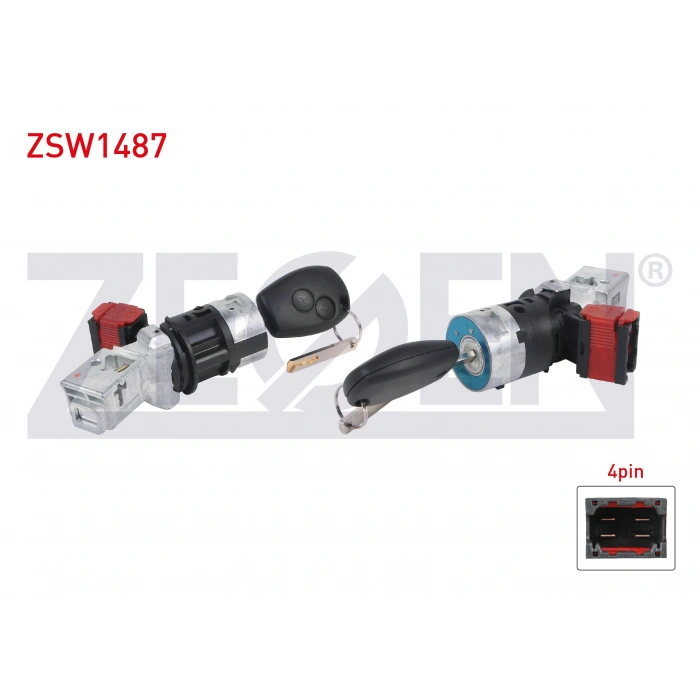 KONTAK TERMIGI 4 PIN RENAULT CLIO III 2005-2012/ KANGOO - FLUENCE - MASTER III 2008-/ DACIA LOGAN II - SANDERO II - DOKKER - LODGY 2012