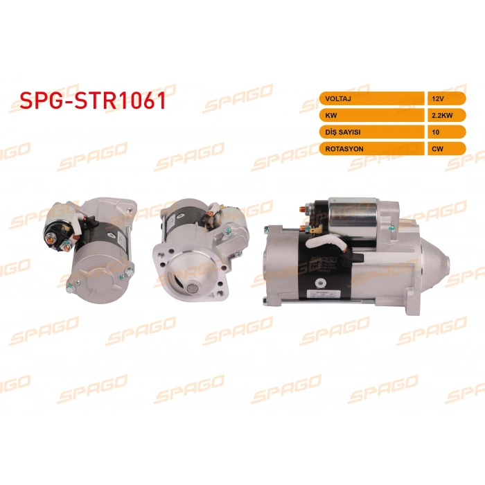 MARS MOTORU 12V 2.2KW 10 DIS CW (STR6048C) HYUNDAI H100 2.5 D 00-06 / MITSUBISHI L200 L300 2.5 D 01-