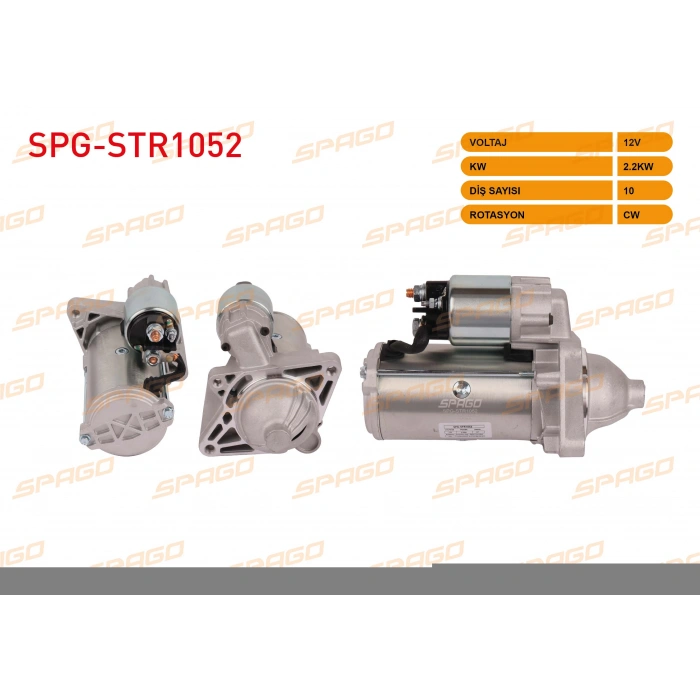 MARS MOTORU 12V 2.2KW 10 DIS CW (STR3074) MASTER III - TRAFIC II / QASHQAI - X-TRAIL (2.0 2.3 dCi ARACLAR ICIN)