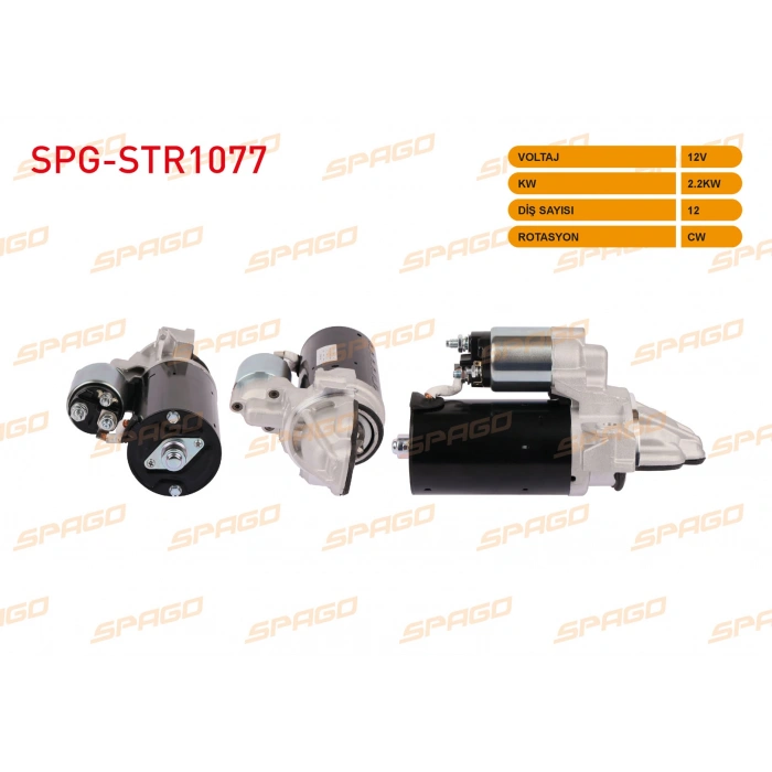 MARS MOTORU 12V 2.2KW 12 DIS CW FORD TRANSIT V363 2.2 TDCI 11-18 (START-STOPLU ARACLAR ICIN)