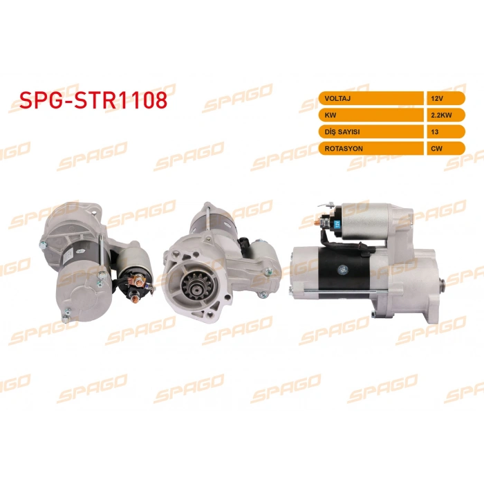 MARS MOTORU 12V 2.2KW 13 DIS CW (STR6046) L300 III 91-03 - PAJERO I 86-90 / HYUNDAI H1 STAREX 97-07