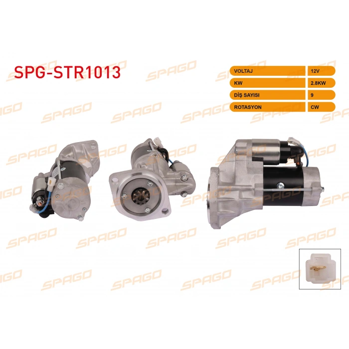 MARS MOTORU 12V 2.2KW 9 DIS CW ISUZU D-MAX 2.5-3.0 4x4 02-07