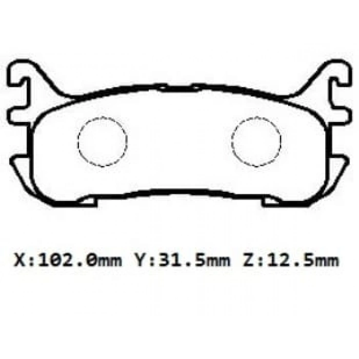 MAZDA 323- FAMILIA- 97/98; ARKA FREN BALATASI (DİSK)(102X31.5X12.5)(DAIWA)