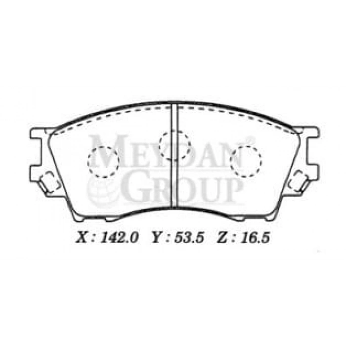 MAZDA B2500- PICK UP- 97/00; ÖN FREN BALATASI 4X4 (DİSK) (142X53,5X16,5) (DAIWA)