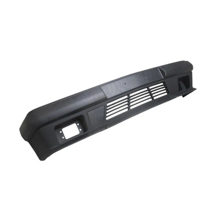 MERCEDES E CLASS- W124- 85/93; ÖN TAMPON SİYAH (BANDLI/ÇEKİ DEMİR KAPAKLI)(SİS DELİKLİ)(AMG)