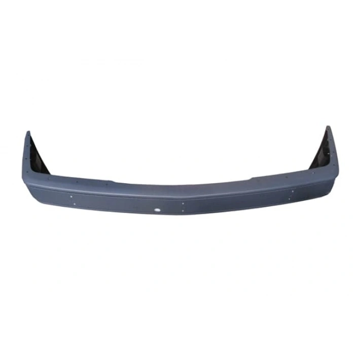 MERCEDES E CLASS- W124- 93/95; ÖN TAMPON GRİ (BANTSIZ/ÜST KISMI NİKELAJ DELİKLİ/ŞOK EMİCİLİ)