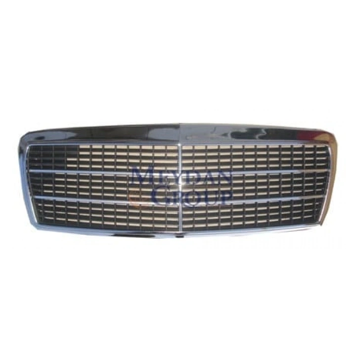 MERCEDES E CLASS- W210- 96/99; ÖN PANJUR KOMPLE NİKELAJLI (PETEKLERİ SİYAH)(5ÇITALI)(CLASSIC)(TW)