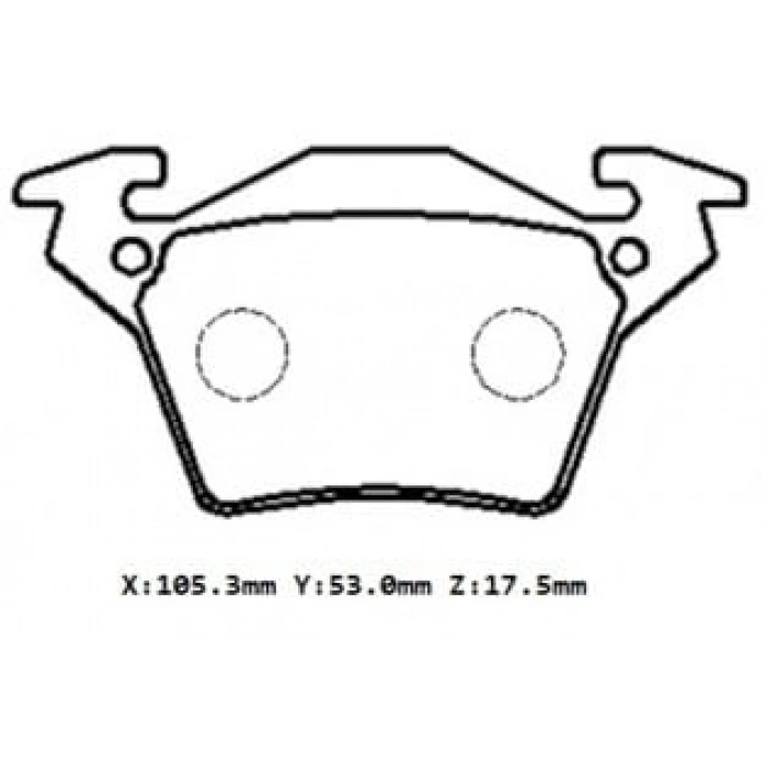 MERCEDES VITO- W638- 96/03; ARKA FREN BALATASI (DİSK)113/114/108/110/112 (105.3x53x17.5)(BRAMAX)