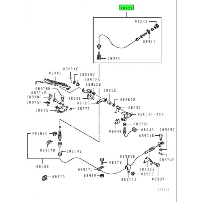 MITSUBISHI CANTER- FE635/659- 98/06; JİKLE TELİ (SH)