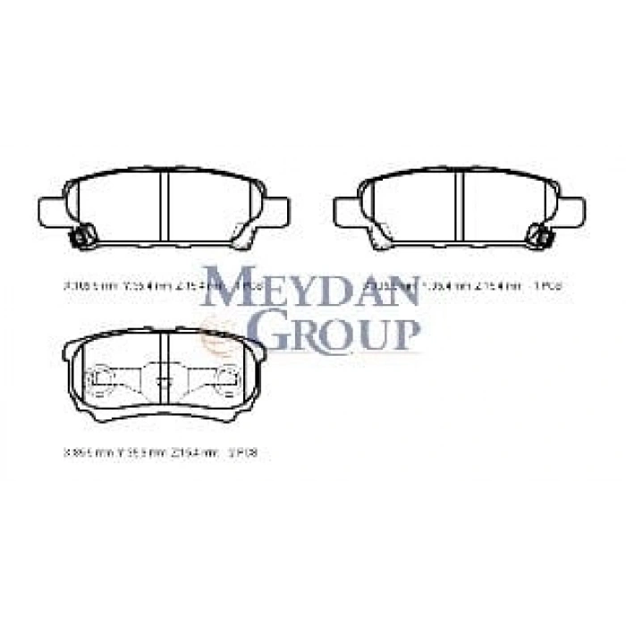 MITSUBISHI LANCER- 04/08; ARKA FREN BALATASI 1,6/1,8/2,0(DİSK)(105,9X32,5X15,4/85,5X35,5X15,4)DA
