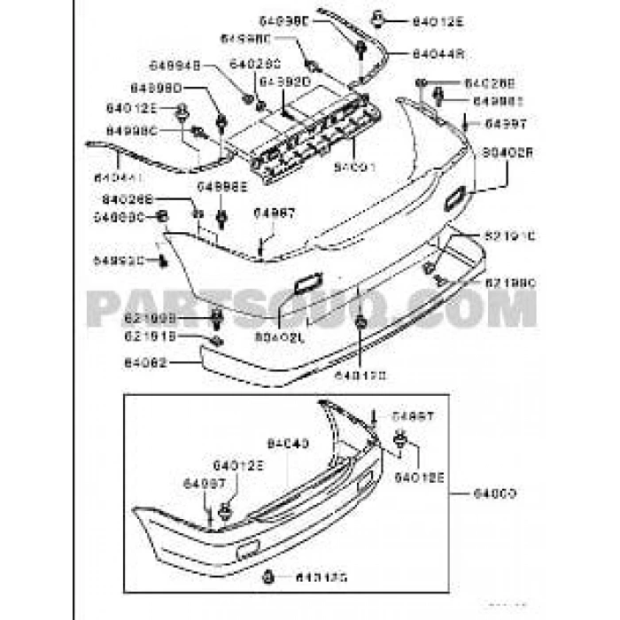MITSUBISHI LANCER- 04/08; ARKA TAMPON BRAKETİ SOL (TW)