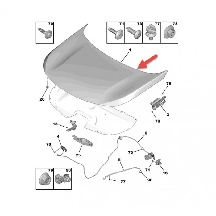 MOTOR KAPUTU PG 3008 2016-