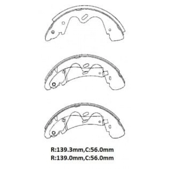 NISSAN TERRANO- 97/00; ARKA FREN PABUCU (139,3X65) (DAIWA)