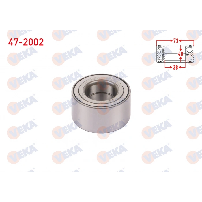 ON-ARKA TEKERLEK RULMANI SOL-SAG ABS OKUYUCULU 38X73X40 CIVIC IV 1.4i-1.6i 16v 1987-1993/CIVIC V 1.3 1992-1995/CIVIC VI 1.5i 1995-2001/CIVIC VII 1.4i-1.6i - 1.7i 2000-2006/CR-V I 2.0i 16v 1995-2002