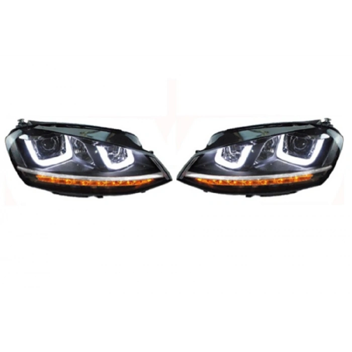 ÖN FAR SET ( ÇİFT U LED KAYAR SİNYAL ) GOLF 7 13-