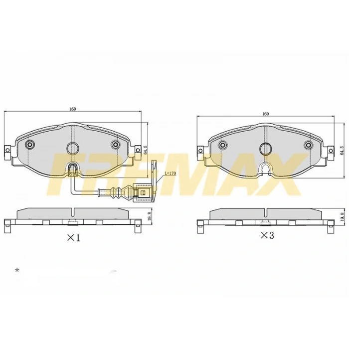 ÖN FREN BALATASI (CARBON FORMÜL) FORD CUSTOM (2 FİŞLİ) TRANSIT V-362-363 2014