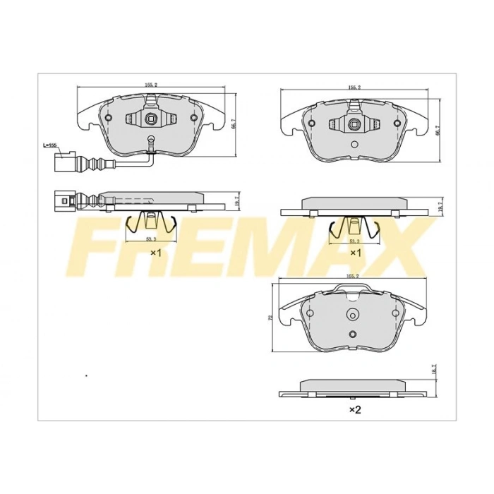 ÖN FREN BALATASI (CARBON FORMÜL) TOYOTA COROLLA -AURIS-D4D 07-12- CORLLA 2013