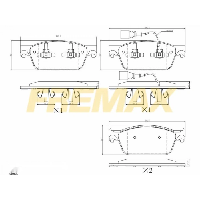 ÖN FREN BALATASI (CARBON FORMÜL) VOLVO VOLVO XC60/XC90 02-2015