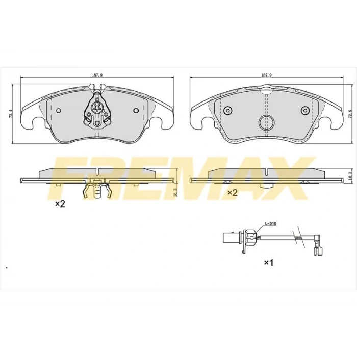 ÖN FREN BALATASI (CARBON FORMÜL) VW AUDI (FİŞLİ) TIGUAN-Q3-SHARAN 2007