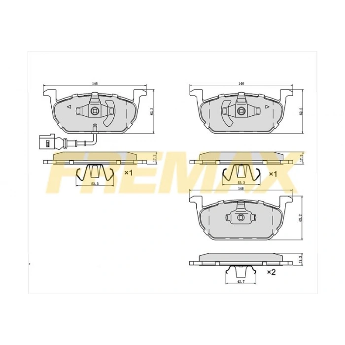 ÖN FREN BALATASI (CARBON FORMÜL) VW GOLF7-(FİŞLİ) A3-LEON-PASSAT-OCTAVIA-SUPERB - 2013