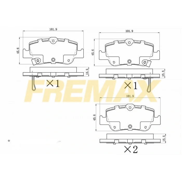 ÖN FREN BALATASI (CORBON FORMÜL) BMW 2014F40-F45-46-X1 F48- F49-X2 F39-G20-G21-G22-G23-G30-G31-X3 G01-X4 G02 MINI F54-F60