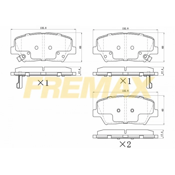 ÖN FREN BALATASI(CORBON FORMÜL) HYUNDAI H100 MIN/H100 KMY 1993-2004