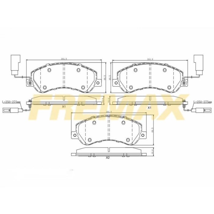 ÖN FREN BALATASI (CORBON FORMÜL) PEUGEOT (FİŞLİ) 16 JANT BOXER III / JUMPER III / DUCATO III 2006-
