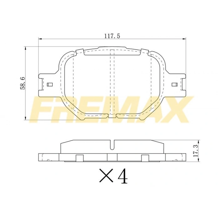 ÖN FREN BALATASI (CORBON FORMÜL) RANGE ROVER DISCOVERY - SPORT - III - IV 2003-2013