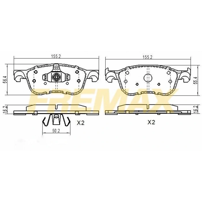 ÖN FREN BALATASI (CORBON FORMÜL) RENAULT-DACIA-NISSAN CLİO III/MODUS/DUSTER/DOKKER/LODGY/NOTE/MICRA/ACCORD VI/CITAN W415 20032018