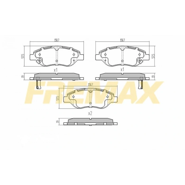 ÖN FREN BALATASI (CORBON FORMÜL) TOYOTA RAV4 20062012 ///TOYOTA AURIS 1,33-1,4-1,6 2006Hybrid