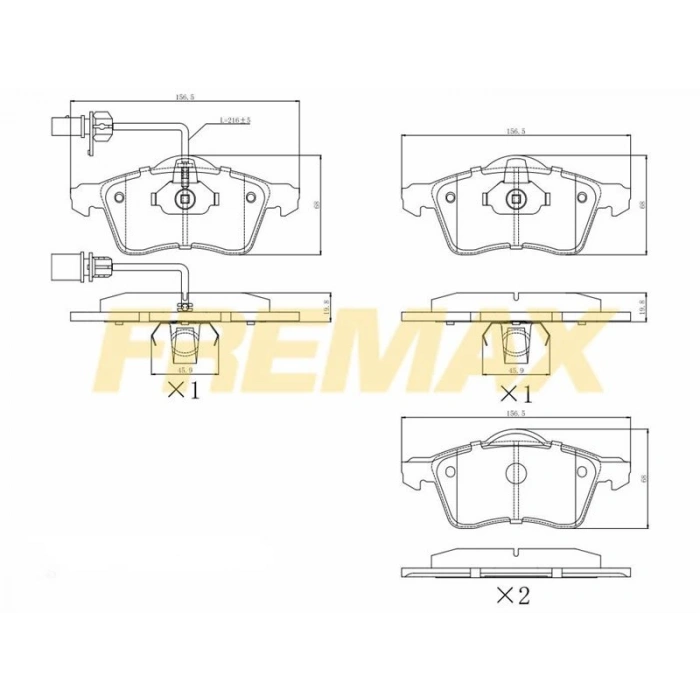 ÖN FREN BALATASI(CORBON FORMÜL) VW GOLF4-GOLF5-JETTA-BORA-POLO-A3-LEON (FİŞLİ)