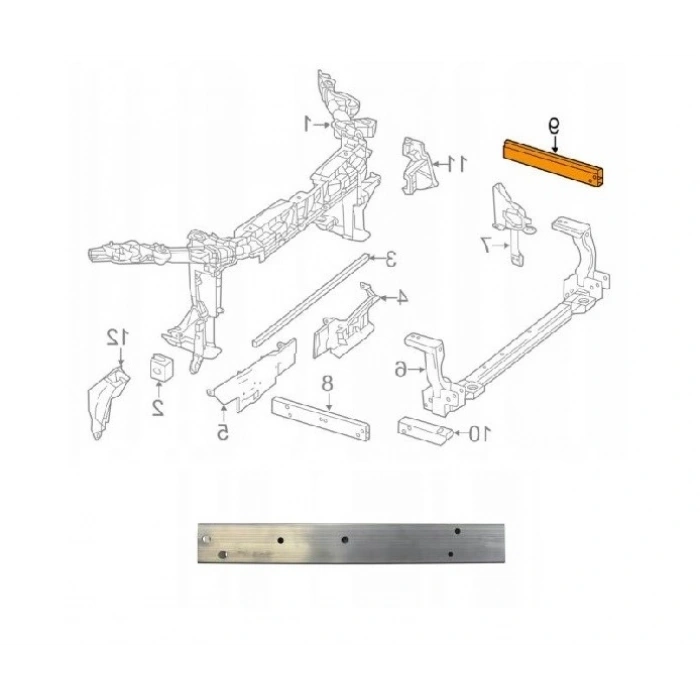 ÖN PANEL BRAKETİ ( ALÜMİNYUM ) SOL W246/W176 2013-