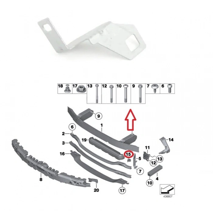 ÖN TAMPON BRAKETİ SAĞ ( ALÜMİNYUM ) F10 2010-