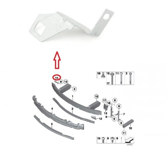 ÖN TAMPON BRAKETİ SOL ( ALÜMİNYUM ) F10 2010-