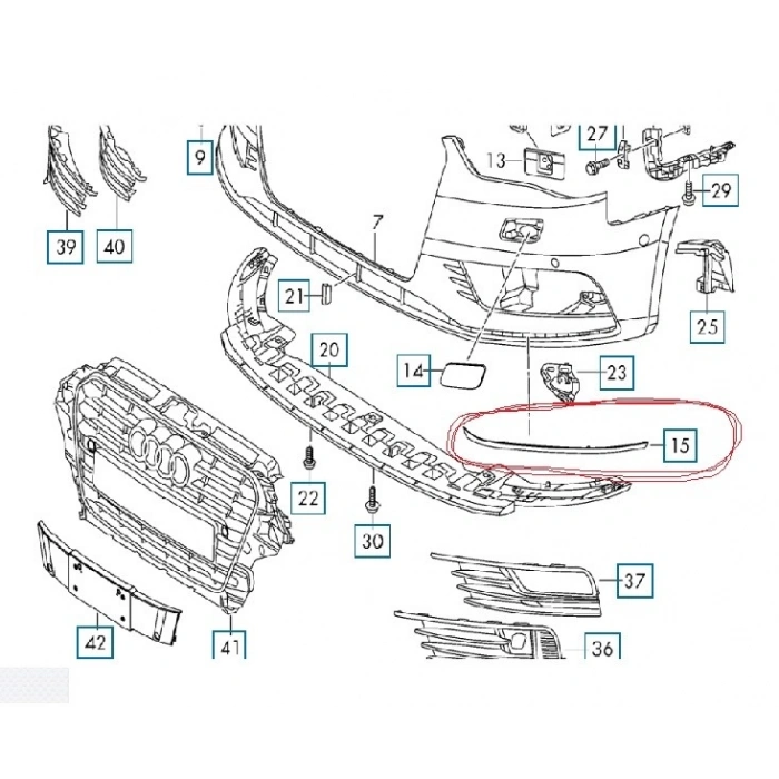 ÖN TAMPON KAŞI SOL ( SEDAN ) A3 2013-